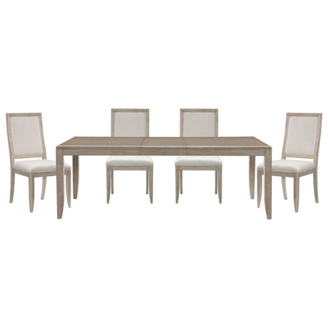 McKewen Gray 5-Piece 86" Extendable Dining Set from Homelegance - Luna Furniture