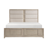 McKewen Light Gray California King Platform Bed with Footboard Storage from Homelegance - Luna Furniture