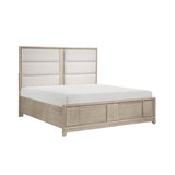 McKewen Light Gray California King Platform Bed with Footboard Storage from Homelegance - Luna Furniture