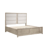 McKewen Light Gray Queen Platform Bed with Footboard Storage from Homelegance - Luna Furniture