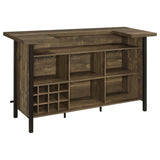 Bellemore Rustic Oak Rectangular Storage Bar Unit from Coaster - Luna Furniture