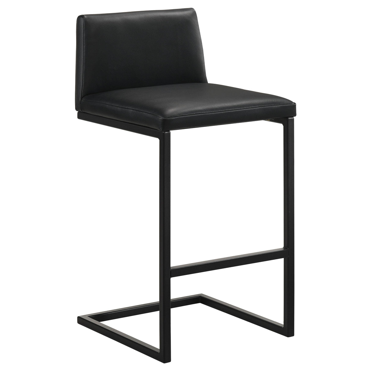 Vardon Black Genuine Leather Bar Stool (Set of 2) from Coaster - Luna Furniture