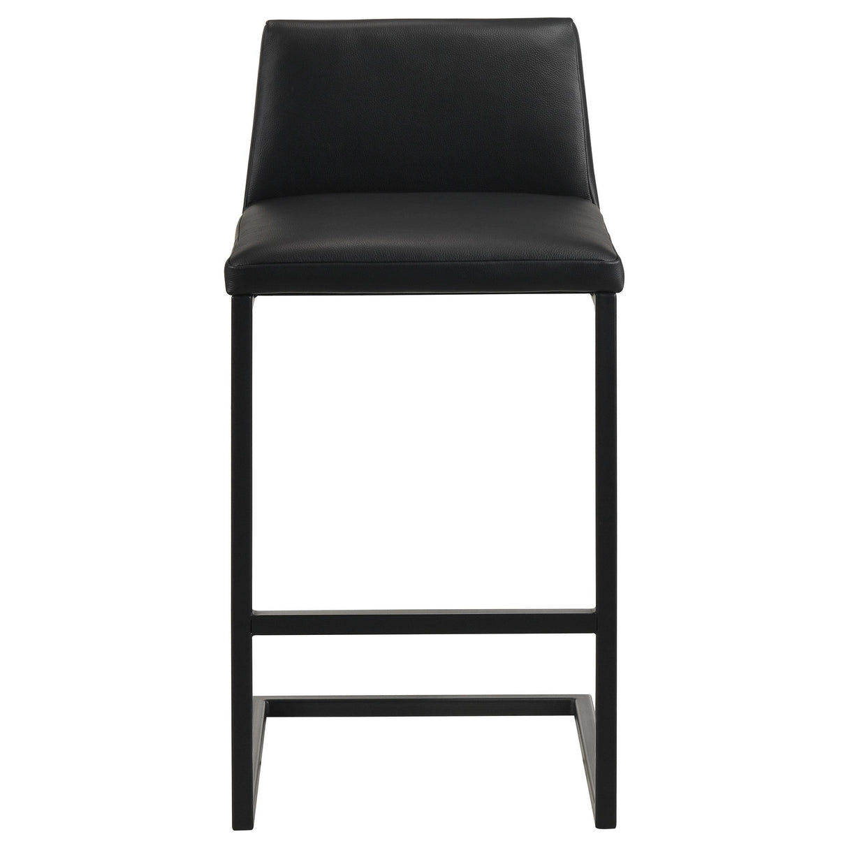Vardon Black Genuine Leather Bar Stool (Set of 2) from Coaster - Luna Furniture