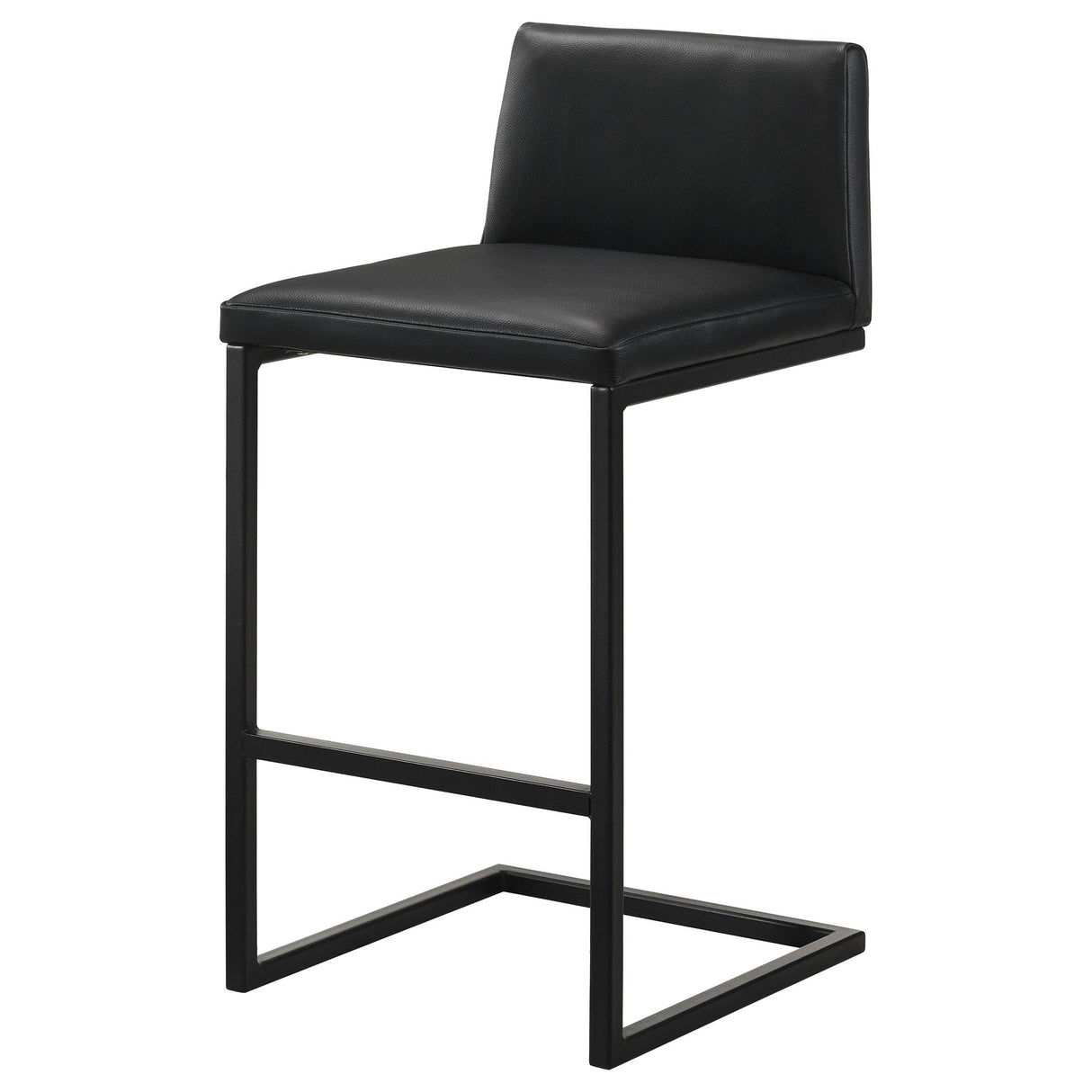 Vardon Black Genuine Leather Bar Stool, Set of 2 from Coaster - Luna Furniture