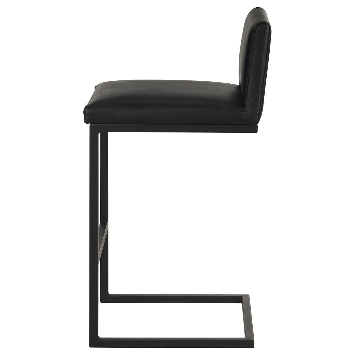 Vardon Black Genuine Leather Bar Stool, Set of 2 from Coaster - Luna Furniture