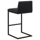 Vardon Black Genuine Leather Bar Stool, Set of 2 from Coaster - Luna Furniture