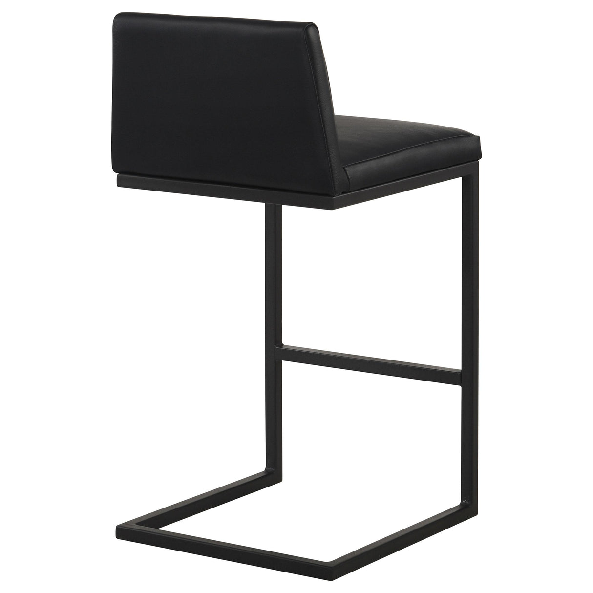 Vardon Black Genuine Leather Bar Stool, Set of 2 from Coaster - Luna Furniture