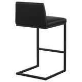 Vardon Black Genuine Leather Bar Stool, Set of 2 from Coaster - Luna Furniture