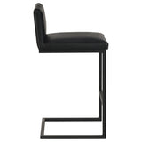 Vardon Black Genuine Leather Bar Stool, Set of 2 from Coaster - Luna Furniture