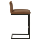 Vardon Dark Brown Genuine Leather Bar Stool, Set of 2 from Coaster - Luna Furniture