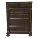 Catalonia Cherry 5-Piece Bedroom Set (Queen Bed, Nightstand, Dresser, Mirror, Chest) from Homelegance - Luna Furniture