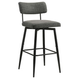 Levine Gray Fabric Upholstered Swivel Bar Chair, Set of 2 from Coaster - Luna Furniture