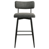Levine Gray Fabric Upholstered Swivel Bar Chair, Set of 2 from Coaster - Luna Furniture