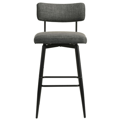 Levine Gray Fabric Upholstered Swivel Bar Chair, Set of 2 from Coaster - Luna Furniture