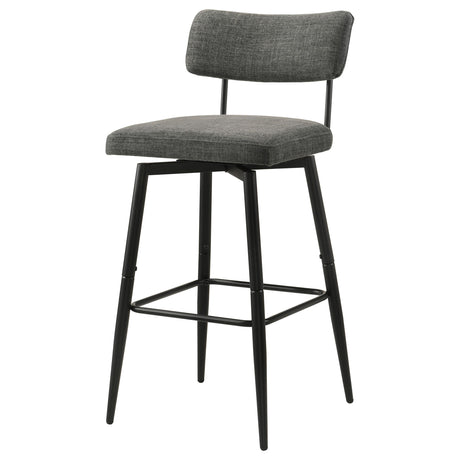 Levine Gray Fabric Upholstered Swivel Bar Chair, Set of 2 from Coaster - Luna Furniture