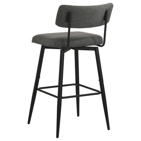 Levine Gray Fabric Upholstered Swivel Bar Chair, Set of 2 from Coaster - Luna Furniture
