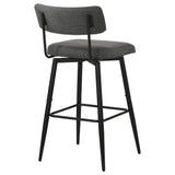 Levine Gray Fabric Upholstered Swivel Bar Chair, Set of 2 from Coaster - Luna Furniture