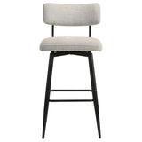 Levine Fabric Upholstered Swivel Bar Chair Cream (Set of 2) from Coaster - Luna Furniture