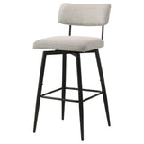 Levine Cream Fabric Upholstered Swivel Bar Chair, Set of 2 from Coaster - Luna Furniture