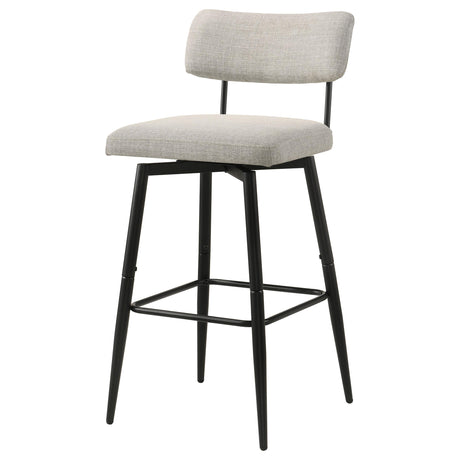 Levine Cream Fabric Upholstered Swivel Bar Chair, Set of 2 from Coaster - Luna Furniture