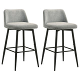 Mellor Grey Fabric Upholstered Swivel Bar Chair (Set of 2) from Coaster - Luna Furniture