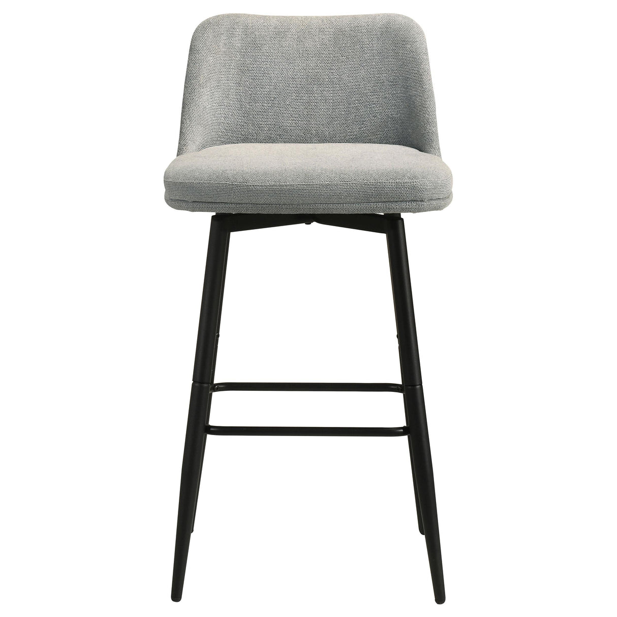 Mellor Grey Fabric Upholstered Swivel Bar Chair (Set of 2) from Coaster - Luna Furniture