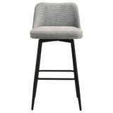 Mellor Grey Fabric Upholstered Swivel Bar Chair (Set of 2) from Coaster - Luna Furniture