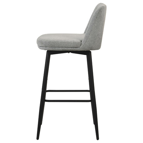 Mellor Grey Fabric Upholstered Swivel Bar Chair, Set of 2 from Coaster - Luna Furniture