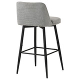 Mellor Grey Fabric Upholstered Swivel Bar Chair, Set of 2 from Coaster - Luna Furniture