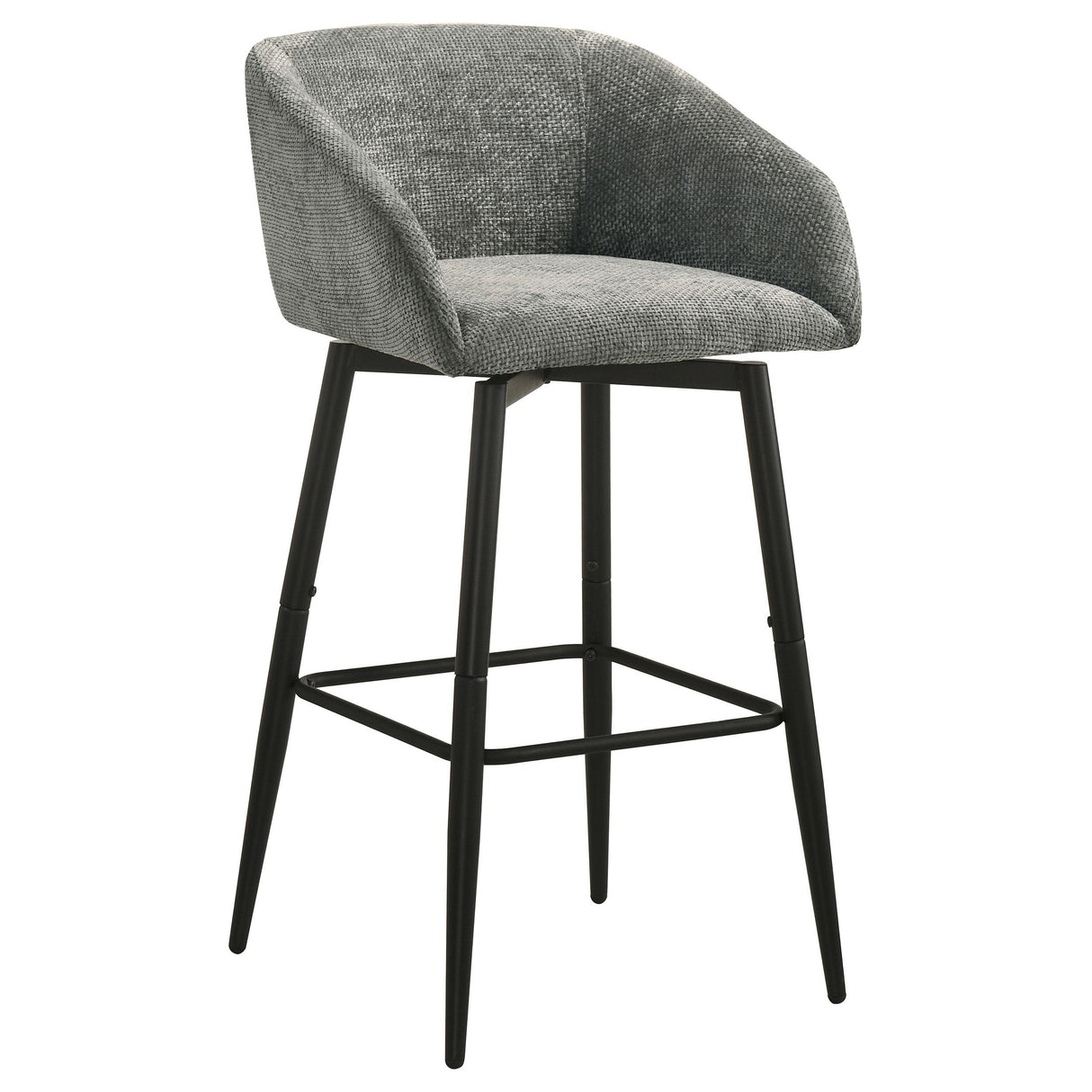 Rainer Charcoal Fabric Upholstered Swivel Bar Chair (Set of 2) from Coaster - Luna Furniture