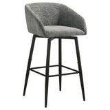 Rainer Charcoal Fabric Upholstered Swivel Bar Chair (Set of 2) from Coaster - Luna Furniture