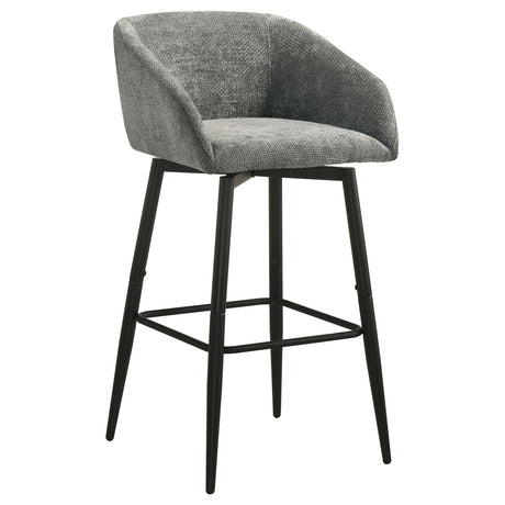 Rainer Charcoal Fabric Upholstered Swivel Bar Chair, Set of 2 from Coaster - Luna Furniture