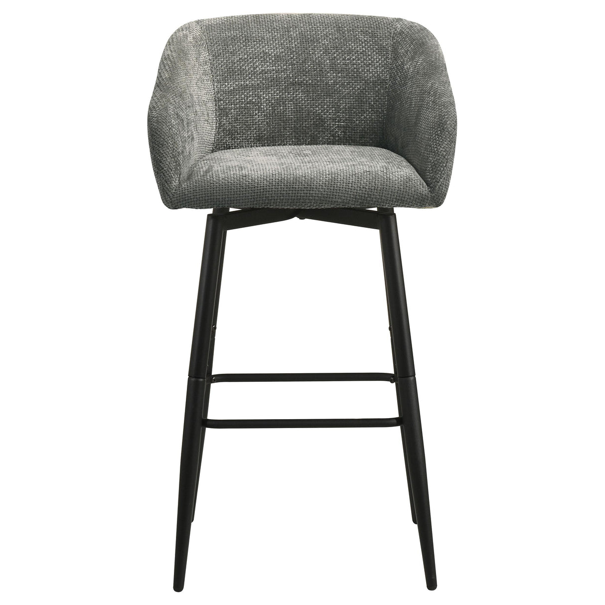 Rainer Charcoal Fabric Upholstered Swivel Bar Chair (Set of 2) from Coaster - Luna Furniture