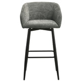 Rainer Charcoal Fabric Upholstered Swivel Bar Chair (Set of 2) from Coaster - Luna Furniture