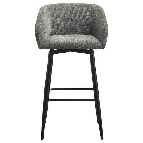 Rainer Charcoal Fabric Upholstered Swivel Bar Chair, Set of 2 from Coaster - Luna Furniture