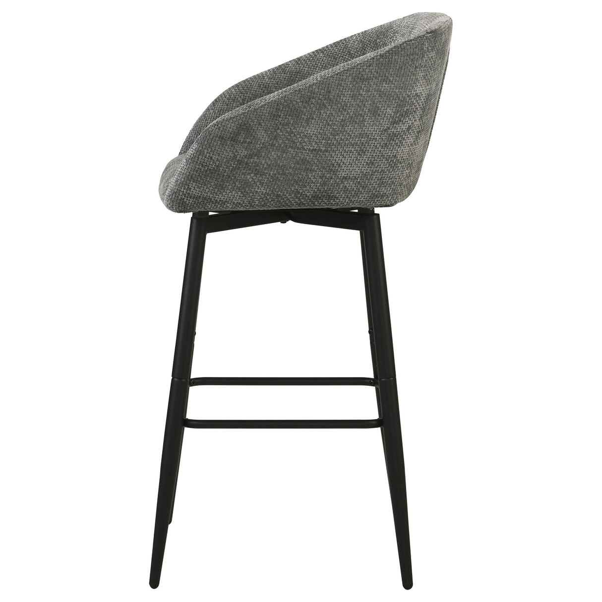 Rainer Charcoal Fabric Upholstered Swivel Bar Chair, Set of 2 from Coaster - Luna Furniture