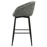 Rainer Charcoal Fabric Upholstered Swivel Bar Chair, Set of 2 from Coaster - Luna Furniture