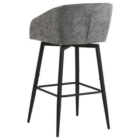 Rainer Charcoal Fabric Upholstered Swivel Bar Chair, Set of 2 from Coaster - Luna Furniture