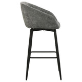 Rainer Charcoal Fabric Upholstered Swivel Bar Chair, Set of 2 from Coaster - Luna Furniture