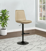 Eldridge Tan / Black Faux Leather Upholstered Adjustable Bar Stool from Coaster - Luna Furniture