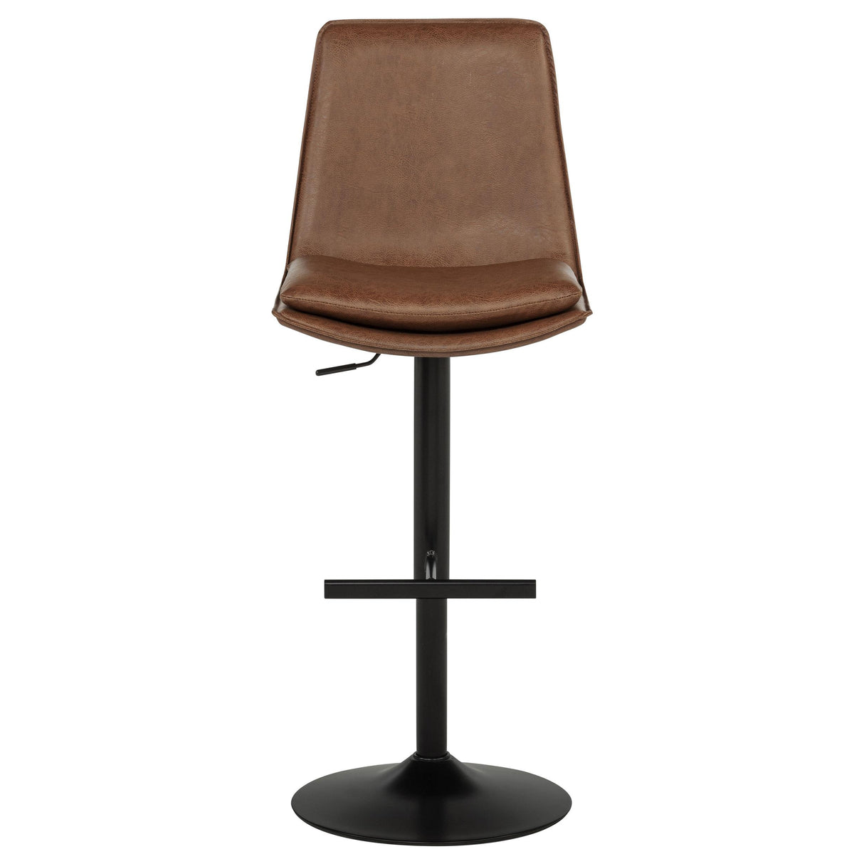 Eldridge Coffee and Black Faux Leather Upholstered Adjustable Bar Stool from Coaster - Luna Furniture