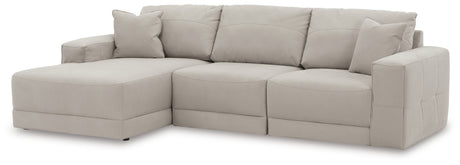 Next-Gen Gaucho Gray 3-Piece LAF Chaise Sectional from Ashley Furniture - Luna Furniture