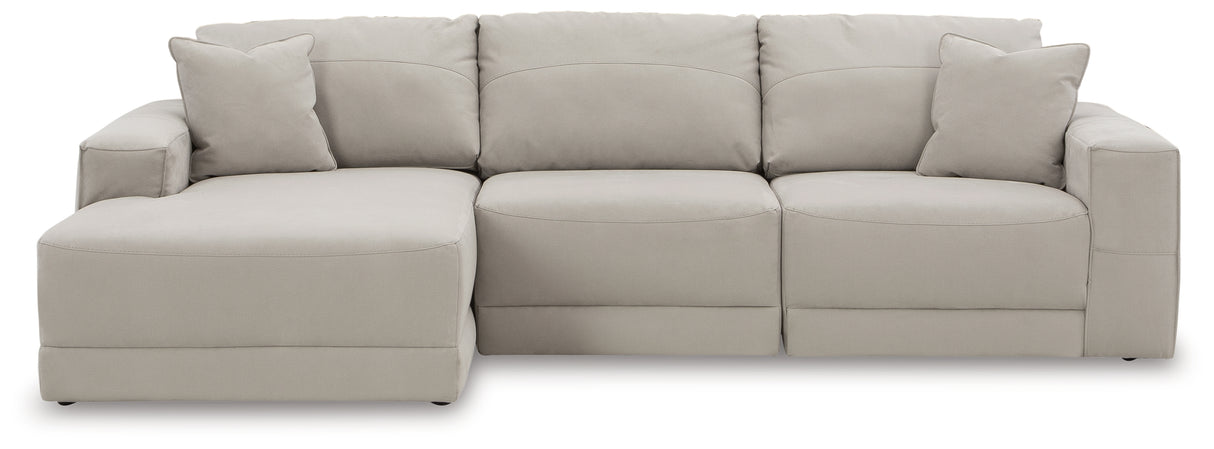 Next-Gen Gaucho Gray 3-Piece LAF Chaise Sectional from Ashley - Luna Furniture