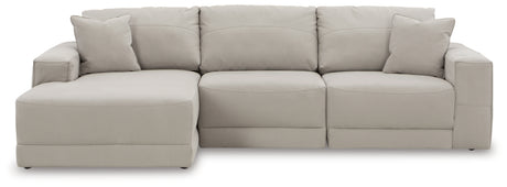 Next-Gen Gaucho Gray 3-Piece LAF Chaise Sectional from Ashley Furniture - Luna Furniture