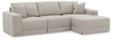 Next-Gen Gaucho Gray 3-Piece RAF Chaise Sectional from Ashley Furniture - Luna Furniture