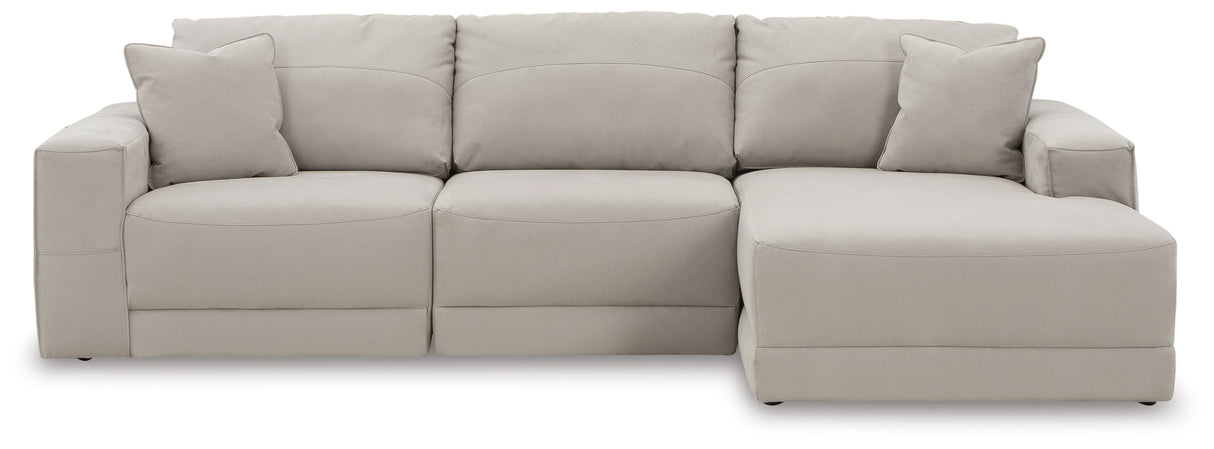 Next-Gen Gaucho Gray 3-Piece RAF Chaise Sectional from Ashley Furniture - Luna Furniture