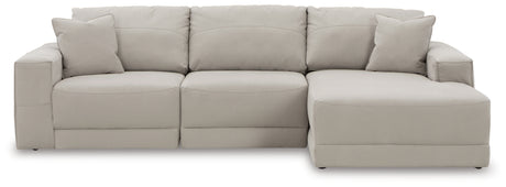 Next-Gen Gaucho Gray 3-Piece RAF Chaise Sectional from Ashley Furniture - Luna Furniture