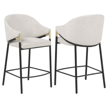 Chadwick Beige Fabric Upholstered Counter Height Chair, Set of 2 from Coaster - Luna Furniture