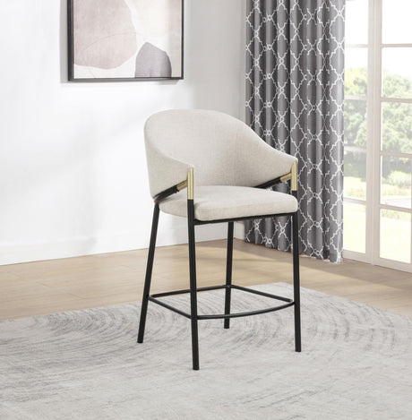 Chadwick Beige Fabric Upholstered Counter Height Chair, Set of 2 from Coaster - Luna Furniture
