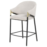 Chadwick Beige Fabric Upholstered Counter Height Chair, Set of 2 from Coaster - Luna Furniture